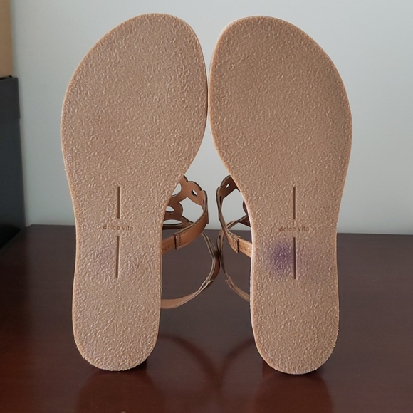 Tan Faux Leather Sandals size 7 - Picture 4 of 7